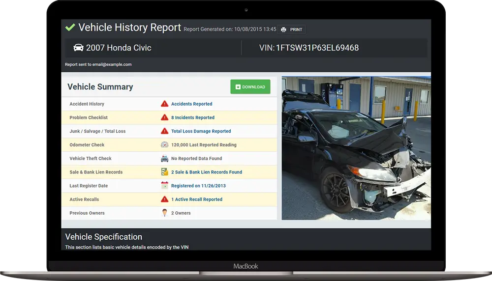 VinCheckup Vehicle History Report Benefits — Accident, Title, Odometer, Recalls and More